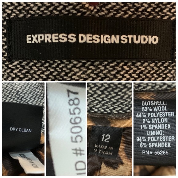 Express Design Studio wool blend career pants Sz12 - Picture 14 of 14